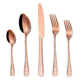 Flatware Set with Unique Floral Laser Design(20 Pcs) | Yedwo Design